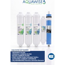 Aquawise Premium 5’li Filtre Seti (Hq Membranlı)