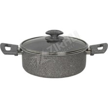 3 Adet Mehtap Granit Tencere 24 cm Gri 024482