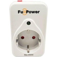 Tunçmatik Fullpower Tekli Akım Korumalı Priz Anahtarlı Beyaz TSK5016