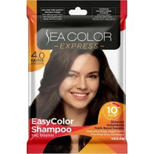 Sea Color Express Amonyaksız Şampuan Saç Boyası 30 ml 4.0 Numara Kahve