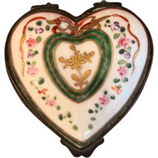 TT Fransız El Boyama Mineli Porselen Bonboniyer - 8 cm 8 cm 4 cm