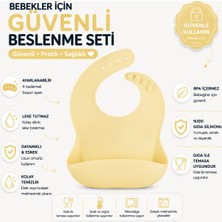 Jojobebek Çocuk Silikon Mama Önlüğü (Sarı Renk)