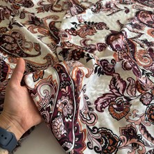Ipek Floş Saten Kumaş Jakarlı Parlak Dökümlü Polyestersiz Elbiselik 150 cm En 3000