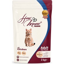 How Meow Premium Tavuklu Yetişkin Kedi Maması 2 kg Omega 3 & 6 Destekli