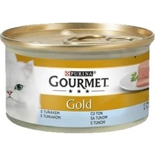 Gourmet Gold 24 x 85 Gr. Ton Balıklı Kıyılmış Kedi Maması Ekonomik Segmentte Yetişkinler İçin