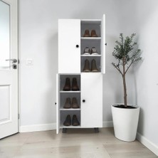 Zerka Concept Asos Tamamı Mdf 6 Raflı Çok Amaçlı Mutfak Banyo Ayakkabılık Dolap 50 cm
