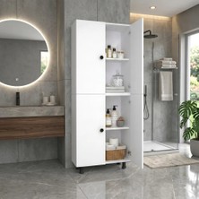 Zerka Concept Mut Mdf 4 Raflı Çok Amaçlı Mutfak Banyo Ayakkabılık Dolap 70 cm