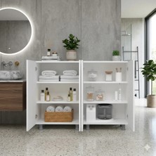 Zerka Concept Olimpos Çok Amaçlı Mutfak Banyo Ayakkabılık Dolabı 137 cm