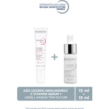 Bioderma C Vitaminli Gece Serumu 15 ml & Hyalüronik Asit ve Kafeinli Göz Bakım Kremi 15 ml