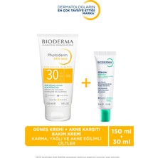 Bioderma Sebium Sivilceye Eğilimli Ciltler Akne Karşıtı Bakım Kremi 40 ml ve Photoderm Güneş Kremi 150 ml