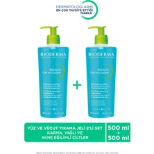 Bioderma Sebium Foaming Gel Karma Yağlı ve Akne Eğilimli Ciltler İçin Yüz Temizleme Jeli 500 ml x 2 adet