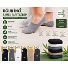 Uğur İnci Uğur Inci Erkek Bambu Babet Çorap Dikişsiz Yumuşak 6'lı Paket