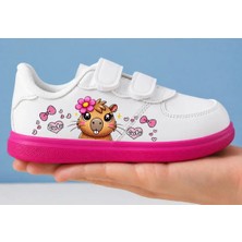 ALCdesing Çiçekli Cute Sincapcıık Baskılı Kız Çocuk Spor Ayakkabı ve Sneakers