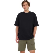 Kinetix MB Oversıze 11BS201 6fx Siyah Erkek Kısa Kol T-Shirt
