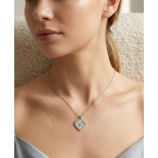 Moonpiece Collection Kişiye Özel Kalpli Görsel Baskılı Kolye Hediye Arkadaş Sevgili
