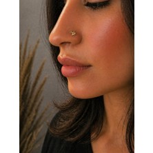 Sarezza Gold Altın Tektaş Melek Figür Geçmeli Hızma Burun Piercing (14 Ayar)