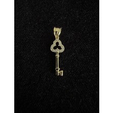 Sarezza Gold Altın Üç Yapraklı Yonca Anahtar Figür Kolye Ucu (14 Ayar)