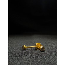 Sarezza Gold Altın Top Küpe (Küçük)