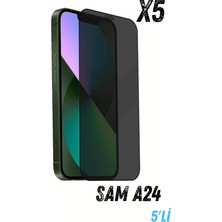 PSGT 5'li Sam A24 Hayalet Ekran Koruyucu Kırılmaz Cam Privacy Yandan Görünmez