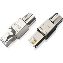 Koodmax Cat7 CAT6A Metal RJ45 Konnektör 10 Gigabit Poe Ethernet Jack
