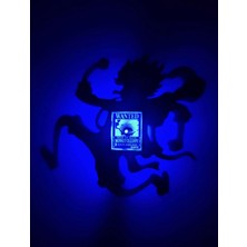 3D LED Lamba One Piece Monkey D. Luffy, Anime Temalı Gece Işığı Gölge Lamba