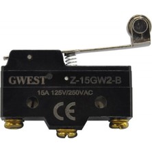 Gwest AZ-15GW2-B Uzun Palet Metal Makaralı 15A 1no + 1nc Switch