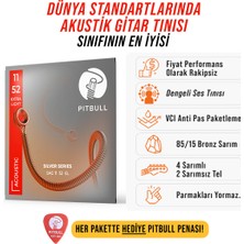 Pitbull Strings Silver Series Sag 11-52 El Takım Tel Akustik Gitar Teli 011-052