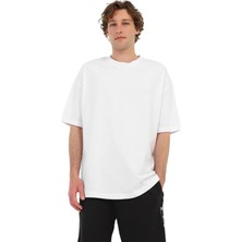Kinetix MB Oversıze 11BS201 6fx Kırık Beyaz Erkek Kısa Kol T-Shirt