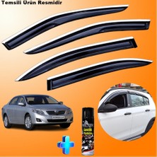 Caraks Corolla Mügen Cam Rüzgarlığı Abs Nikelaj Krom Cam Rüzgarlığı 2007-2012 + Ebrayn Lastik Parlatıcı