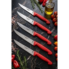 Lazbisa Silver Serisi Mutfak Bıçak Seti Et Ekmek Sebze Meyve Bıçağı 5 Li Set Günlük Kullanım ( Mtf-015 )