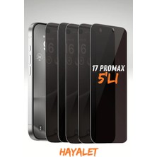 PSGT 5'li Iphone 17 Promax Uyumlu Tam Kaplayan Hayalet Seramik Ekran Koruyucu Kırılmaz Cam Filmi