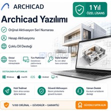 Archicad Yazılımı 1 Yıl Özel Lisans Dijital Teslimat Çoklu Dil Desteği 24 Saatte Teslim
