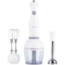 Heifer Chef's Pro El Tipi Blender 1000 W 700 ml Doğrama Fonksiyonu Beyaz Renkli Set