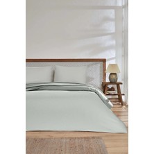 Özdilek -Colourist Gri- Bamboo Lastikli Çarşaflı Çift Kişilik Pike Takımı