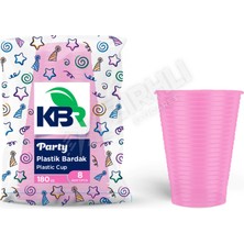 4 Adet Kbr Party Plastik Bardak Pembe 8'li