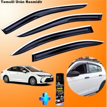 Caraks Corolla Sedan Mügen Cam Rüzgarlığı Abs Nikelajlı Cam Rüzgarlığı 2019 Sonrası+Ebrayn Lastik Parlatıcı