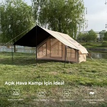 HABL 6 Kişilik 6.3 M² – Tenteli Gölgelikli, 4 Mevsim, Su Geçirmez 420D Oxford Kumaşlı Şişme Çadır 300*210*200CM