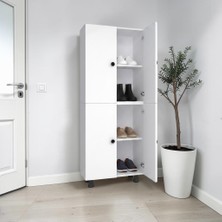 Zerka Concept Faro Mdf 4 Raflı Çok Amaçlı Mutfak Banyo Ayakkabılık Dolap 50CM