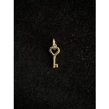 Sarezza Gold Altın Mini Kalp Anahtar Figür Kolye Ucu (14 Ayar)