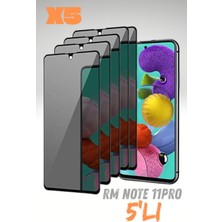PSGT 5'li Redmi Note 11PRO Hayalet Ekran Koruyucu Kırılmaz Cam Privacy Yandan Görünmez