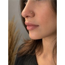 Sarezza Gold Altın Tektaş Deniz Yıldızı Figür Geçmeli Hızma Burun Piercing (14 Ayar)
