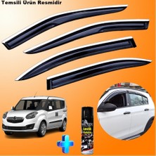 Caraks Opel Combo Mügen Cam Rüzgarlığı Abs Nikelaj Krom Cam Rüzgarlığı 2012-2019 + Ebrayn Lastik Parlatıcı
