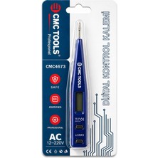 Cmc Tools Dijital Voltaj Kalemi 12-220V Ac Elektrik Kontrol Kalemi Temassız Ölçüm