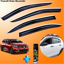 Caraks Clio 4 Stw Mügen Cam Rüzgarlığı Abs Nikelaj Krom Cam Rüzgarlığı 2012-2019 + Ebrayn Lastik Parlatıcı