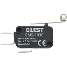 Gwest GMS-103C 10 Amper Uzun Kollu Metal Makaralı Mikro Switch