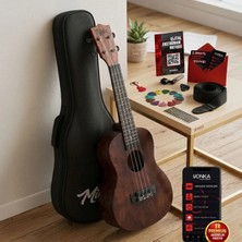 Midex SPA-235M Kaliteli Maun Concert Ukulele Seti