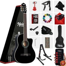 Midex MGX-100BK-ST Üst Seviye Klasik Gitar 4/4 Sap Ayarlı