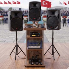 Lastvoice School Paket-3 okul Tören Ses Sistemi Full Set (Hoparlör Anfi Mikrofon Stand)