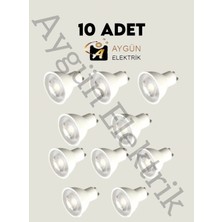 Aygünelektrik Cata CT-4212 Çanak LED Ampul GU10 Duy Beyaz Işık 6400K 10W - 10 Adet