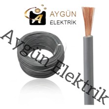 Aygün Elektrik 4 mm Pvc Izoleli Fleksibel Nyaf Kablo -100 Metre Gri